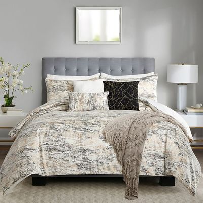 Allure Leland 10-Piece King Comforter Set 240X260 Cm Ivory